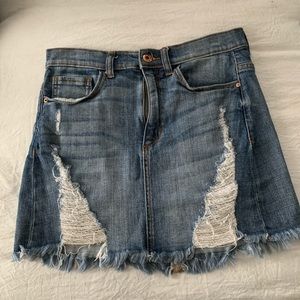 denim skirt from a boutique